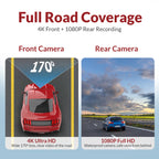Drive Sight M3 4K + 1080P Dual Dash Cam with G-Sensor & Night Vision